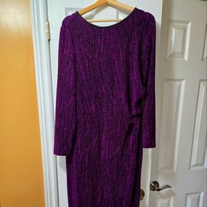 Fitted gown with front slit - XXL